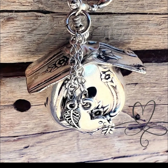 Silver Birdhouse Pendant Necklace - Picture 4 of 5